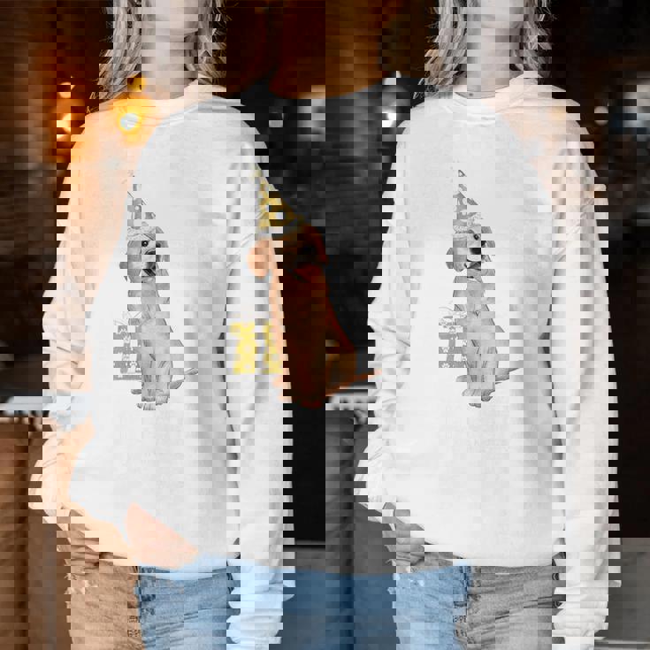 喜寿祝い 犬好き 男性 女性 父 母 喜寿 お祝い 77歳 かわいい 犬 ゴールデンレトリバー おもしろ レディーススウェットシャツ 面白い贈り物