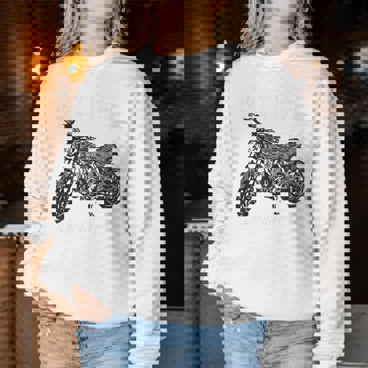 緑寿祝い バイク好き 車好き 父 男性 女性 クラシック 66歳 The Road Never Ends At 66 レディーススウェットシャツ 面白い贈り物