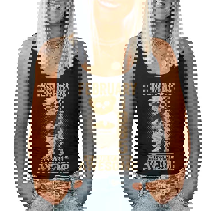 1985年2月40歳の誕生日男性と女性のための素晴らしいテディベア。 レディースタンクトップ