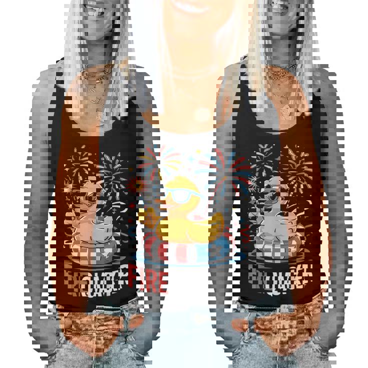 4Th Of July Duck Firequacker Patriotic Fourth Of July Women Tank Top