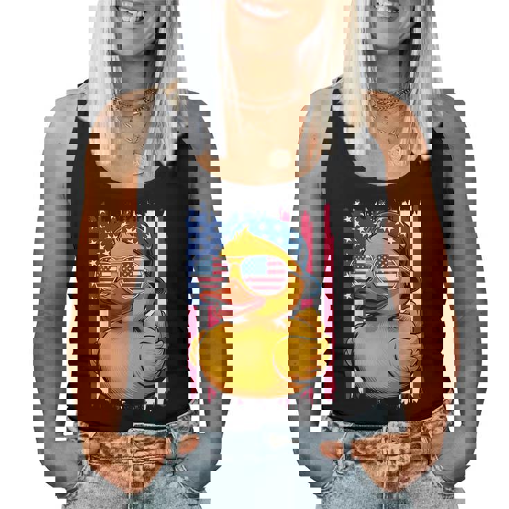 4Th Of July Rubber Duck Patriotic Fourth Of July Women Tank Top