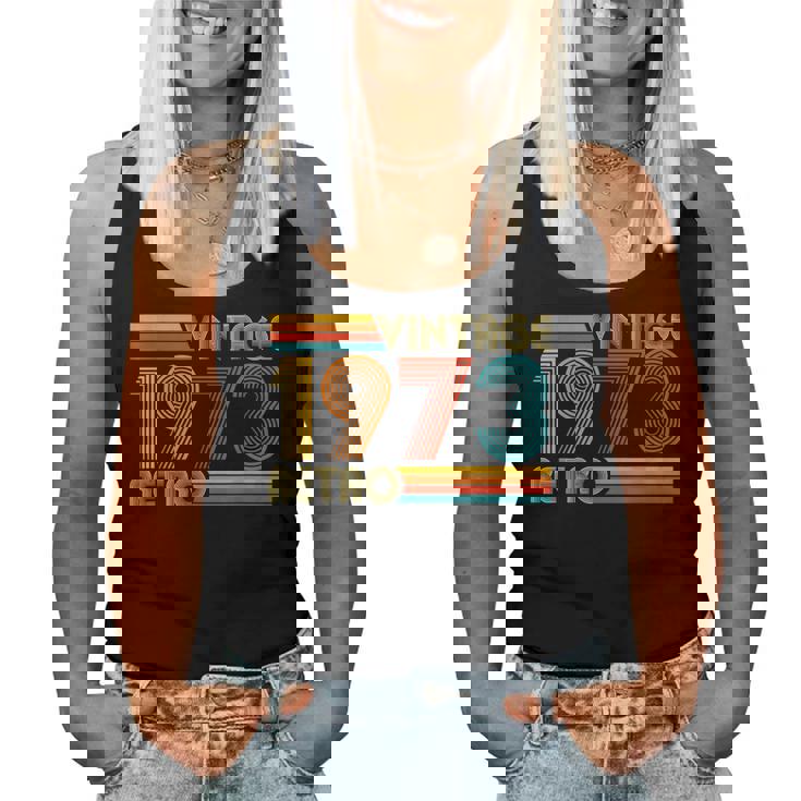 52歳の誕生日プレゼント 52歳 男性 女性 レトロ ヴィンテージ 1973 レディースタンクトップ