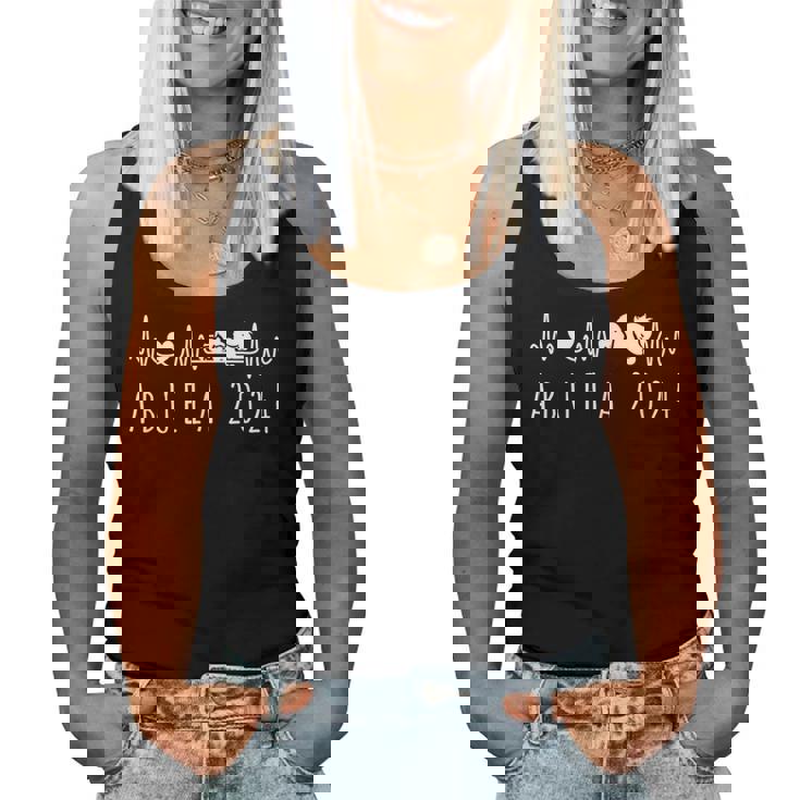 Abuela 2024 Ritmo Cardiaco Anuncio Embarazo Futuras Abuelas Camiseta sin mangas para mujer