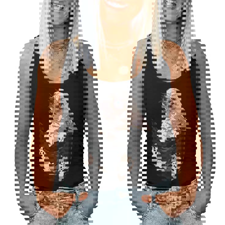 I Am Looking At You 面白い チワワ ポケット犬 お母さん 恋人 レディースタンクトップ