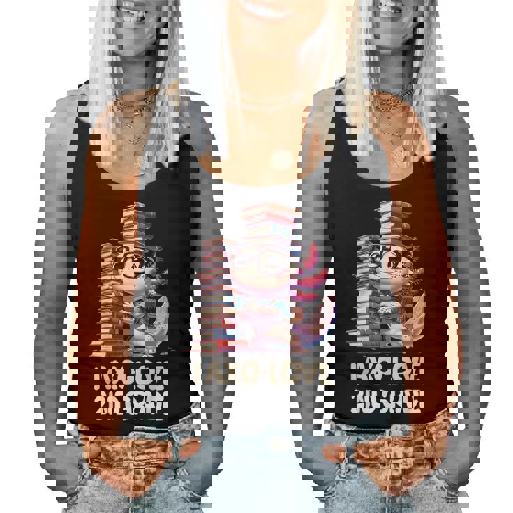 I Axo Love 2Nd Grade Axolotl 新学期読書 レディースタンクトップ