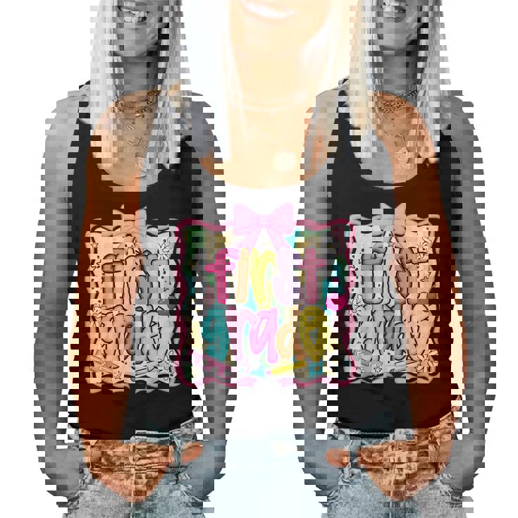 Back To School Hello First Grade Team 1St Grade Boy Girl Women Tank Top