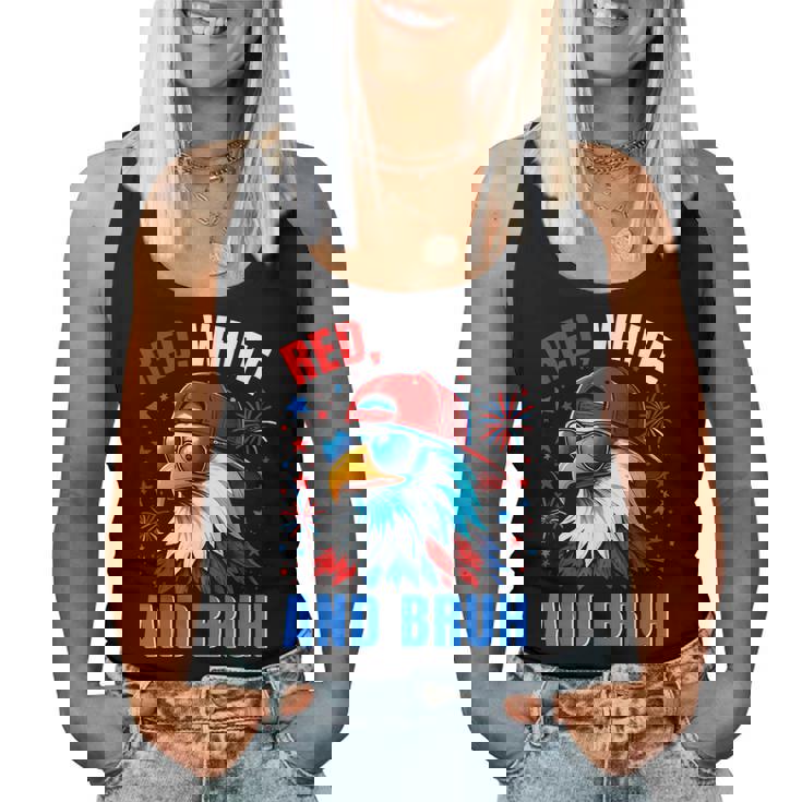 Bruh 4Th July Outfit Boys Red White And Bruh Eagle Women Tank Top