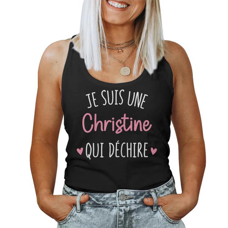 Cadeau Personnalisé Prénom Christine Qui Déchire Débardeur pour femme