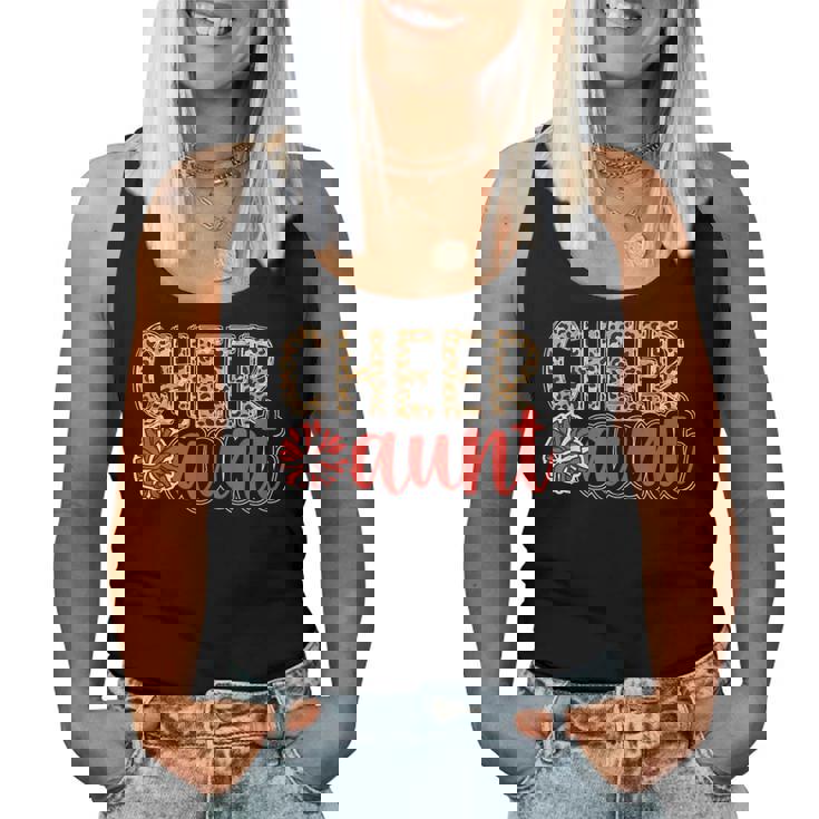 Cheer Aunt Leopard Aunt Of A Cheerleader Aunt Cheer Auntie Women Tank Top Cheer Aunt Leopard Aunt Of A Cheerleader Aunt Cheer Auntie Women Tank Top