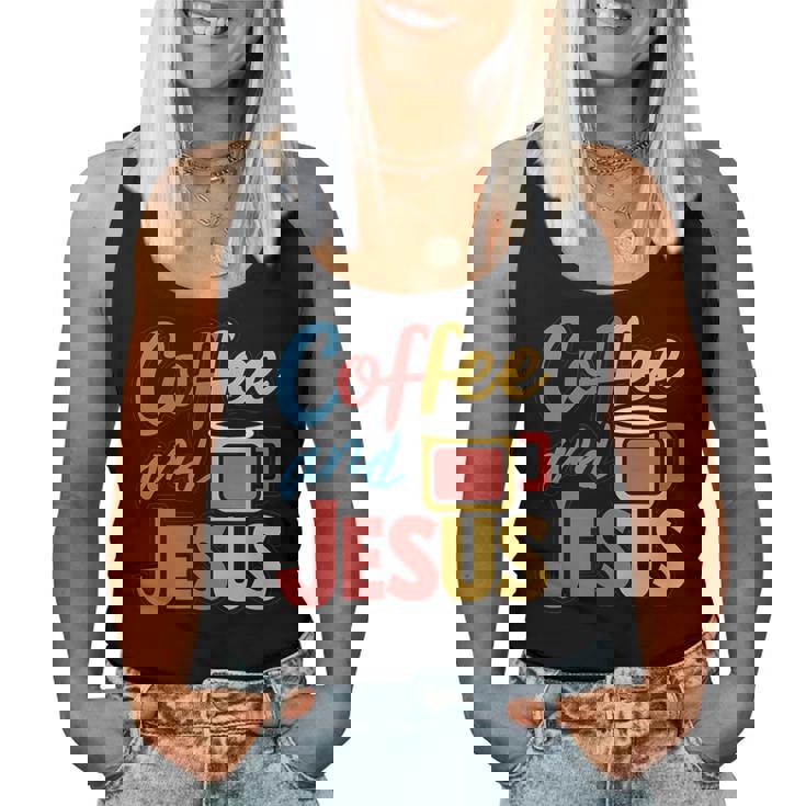 Coffee And Jesus Awesome Christian Caffeine Lover Church レディースタンクトップ