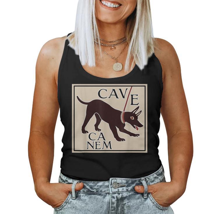 Cuidado Con El Perro Cave Canem Imagen Grecorromana Camiseta sin mangas para mujer