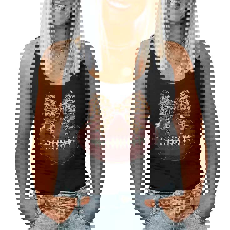 Cute Football Coquette Bow Cute Football Mom Women Tank Top