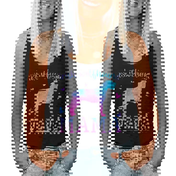 Distressed Irish Wolfhound Lovers Mom Mother's Day Women Tank Top
