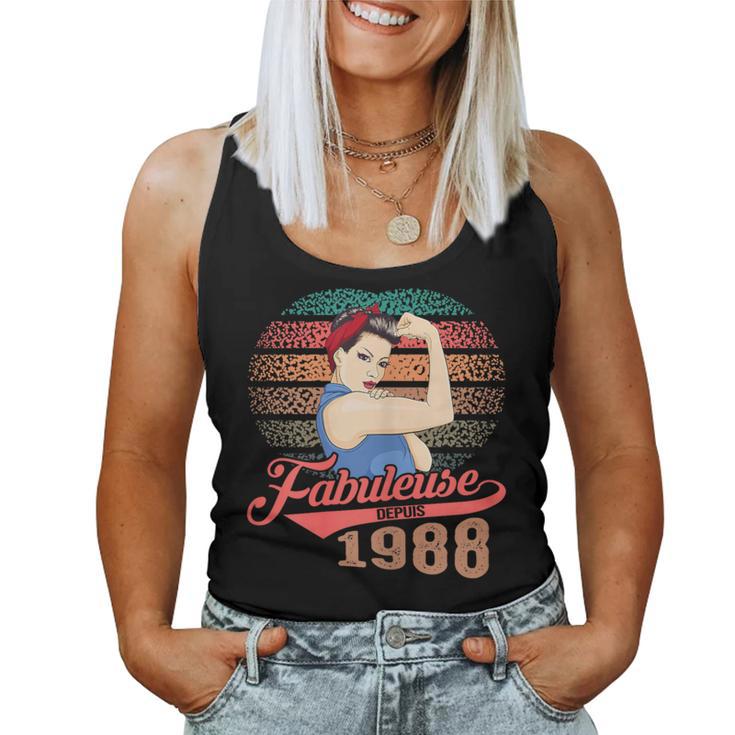 Fabuleuse Depuis 1988 Cadeau Anniversaire Humour 35Ans Débardeur pour femme