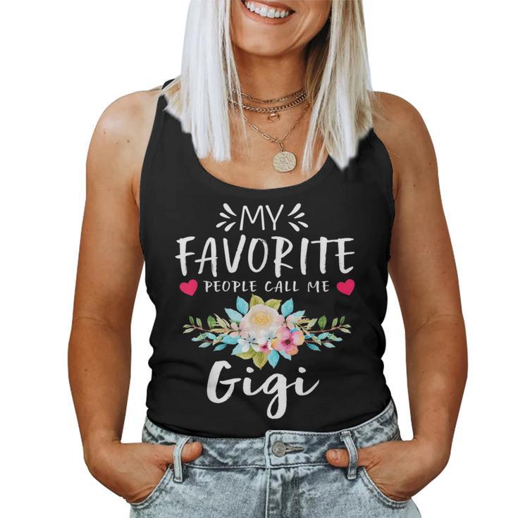 My Favorite People Call Me Gigi Floral Women Tank Top
