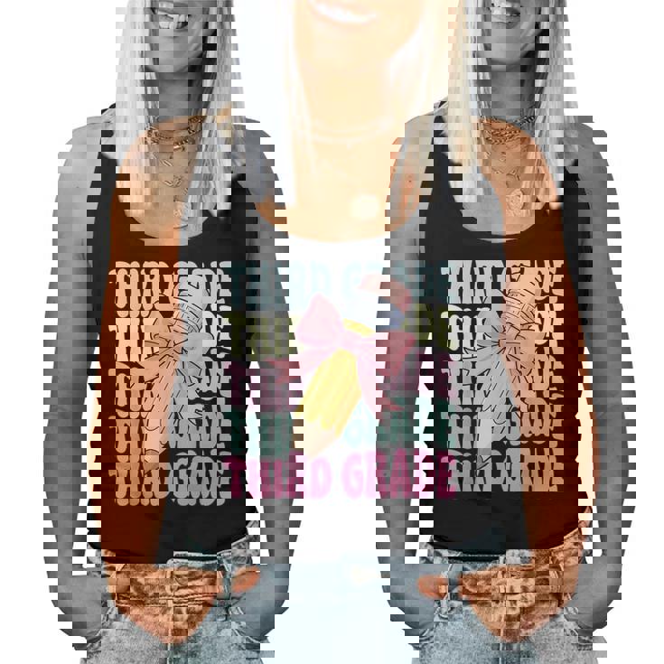 First Day Of School Third Grade Coquette 3Rd Grade Women Tank Top