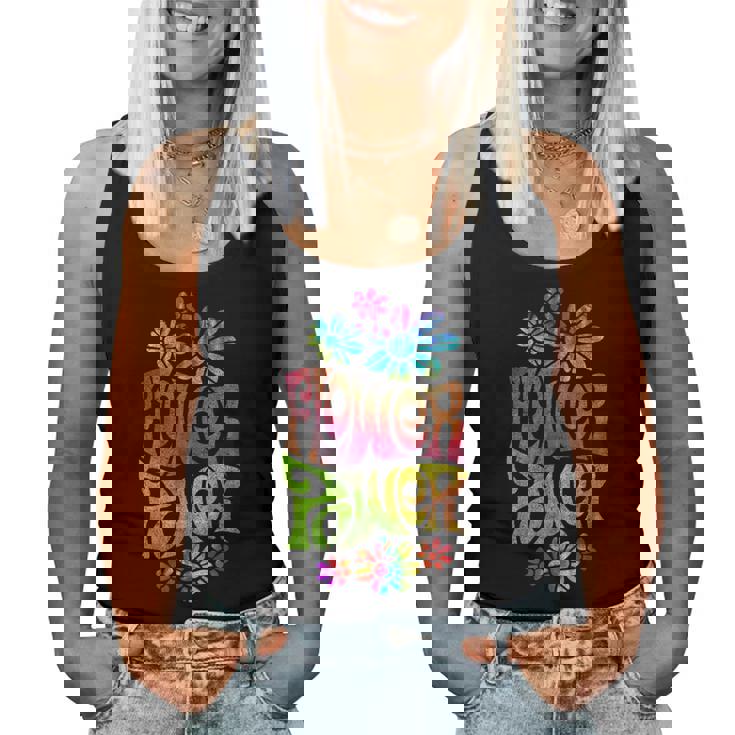 Flower Power ヒッピー サイケデリック '70年代レトロ レディースタンクトップ