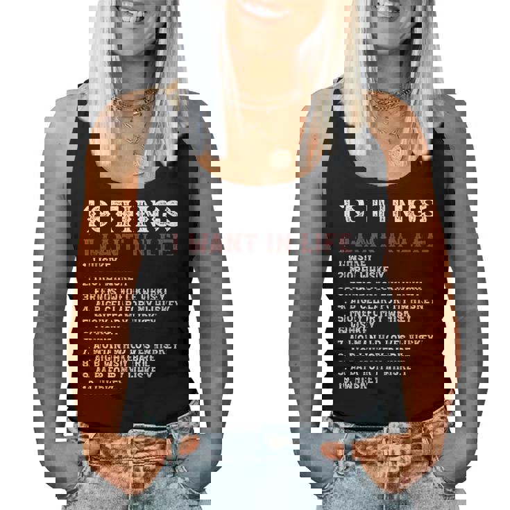 10 Things I Want In My Life ウイスキー Loves Whiskey レディースタンクトップ