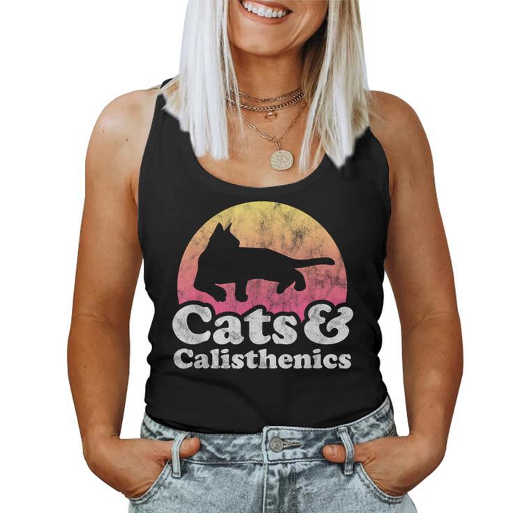Gatos Y Calistenia Hombre O Gato Y Calistenia Camiseta sin mangas para mujer