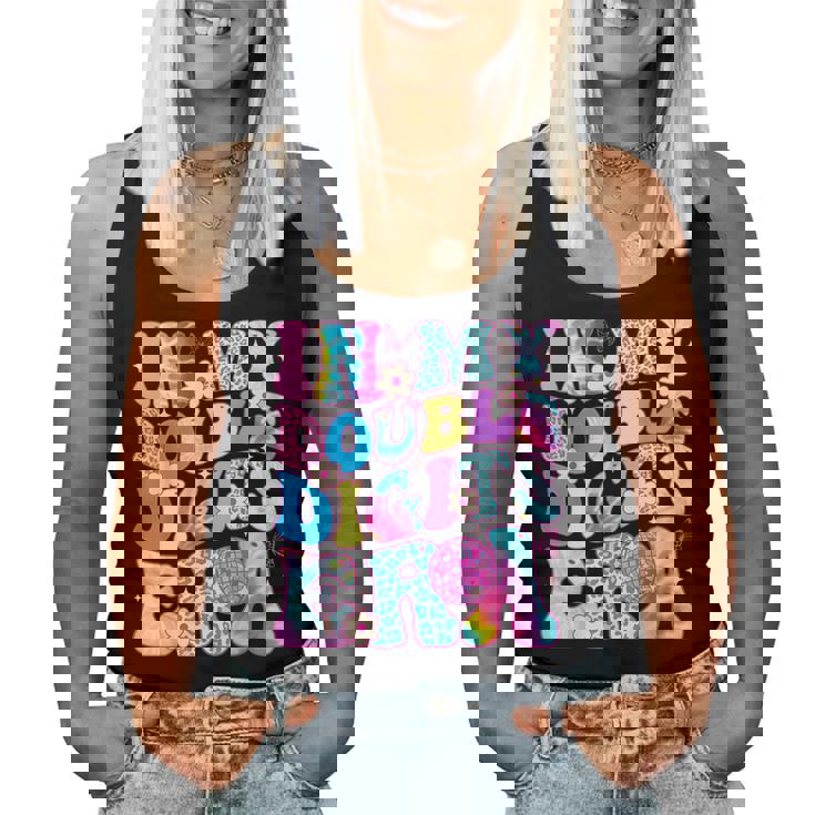 Girl In My Double Digits Era Retro 10 Year Old 10Th Birthday Women Tank Top