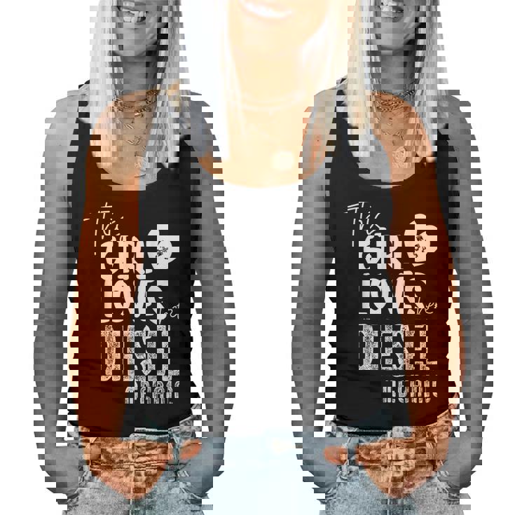 Girl Loves Diesel メカニックシャツ 面白いバレンタインデーギフト レディースタンクトップ