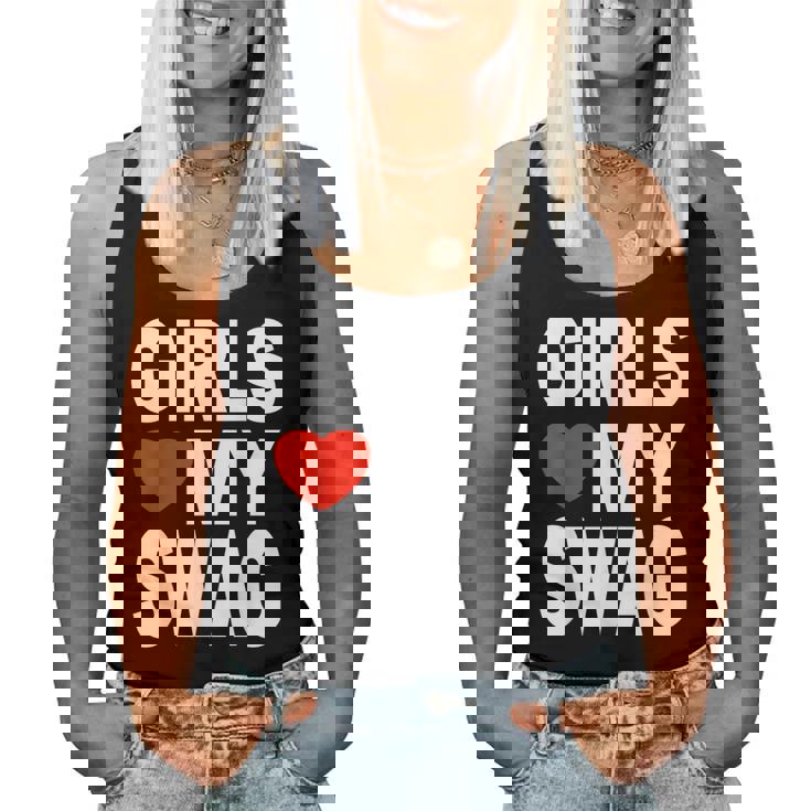 Girls Love Mywag シャツ おもしろい言葉 ガールズ Love Mywag レディースタンクトップ