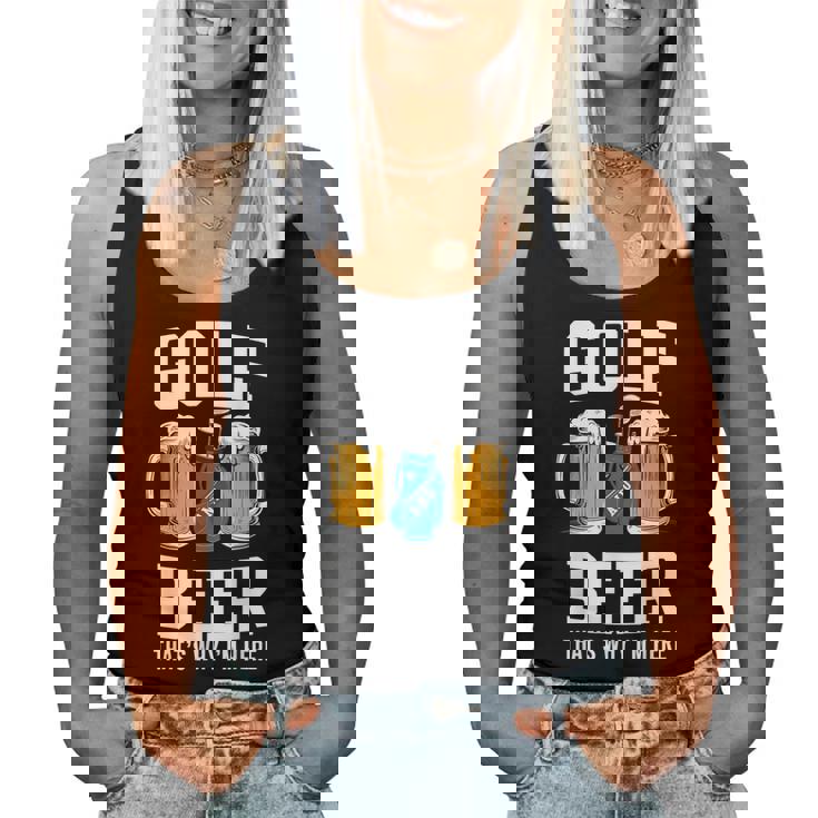 Golf And Beer That's Why I'm Here ゴルフ ビールを飲む人 レディースタンクトップ