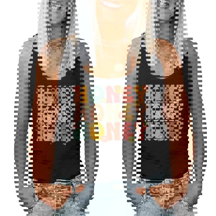 Honey Grandma Groovy Honey Grandmother Women Tank Top