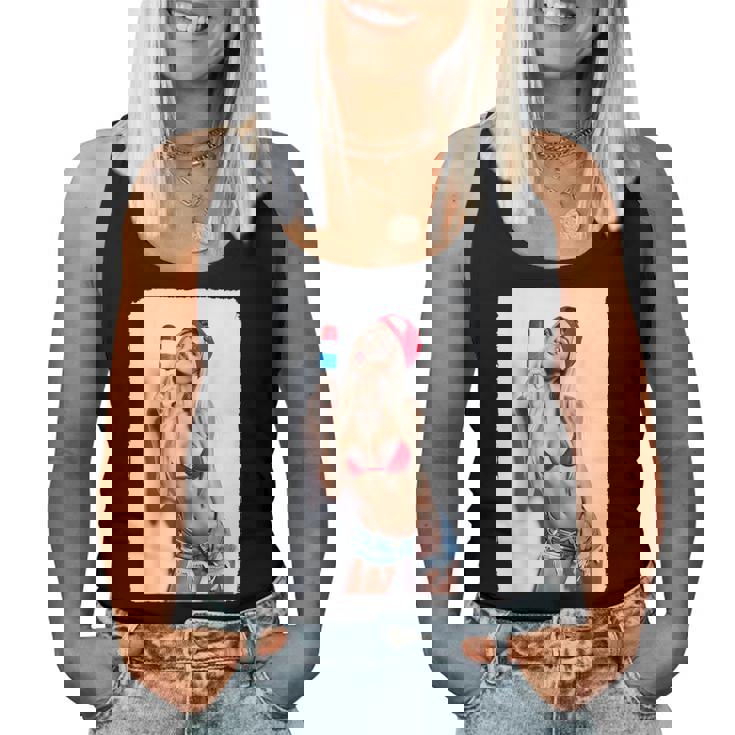 Hot Girl On 男性用 セクシー アイス ポップ ピンナップ 3 グランジ レディースタンクトップ