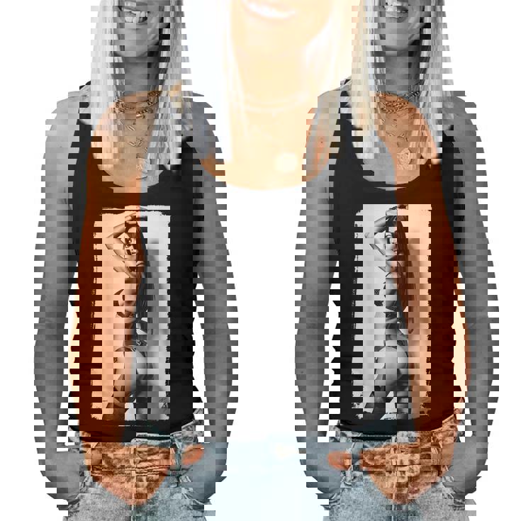 Hot Girl On 男性用 セクシー ブーティー ビキニ モデル 2 Bw レディースタンクトップ