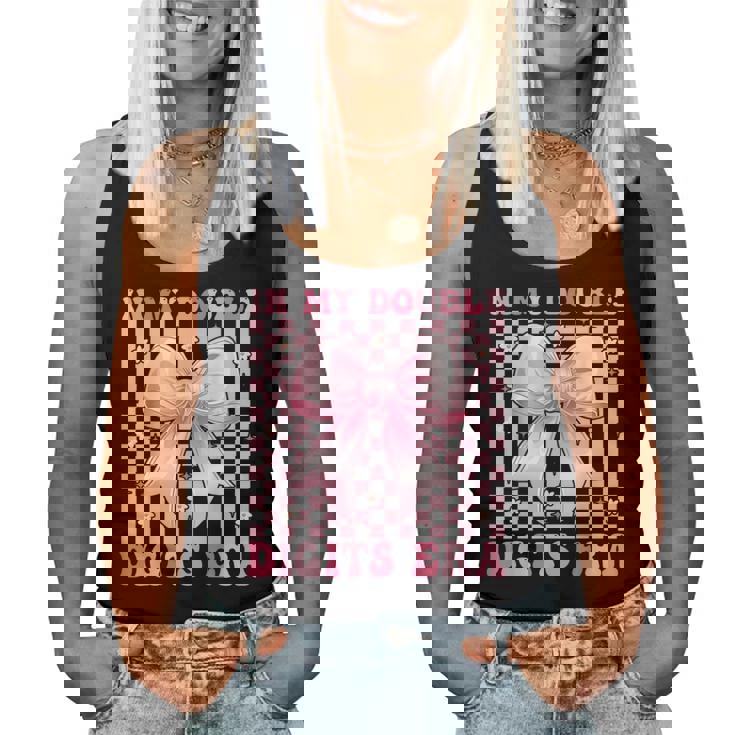 In My Double Digits Era キュートなコケットボウ 10歳の誕生日 女の子 レディースタンクトップ