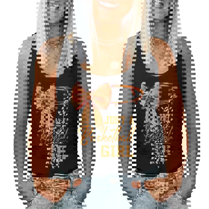 Just A Basketball Girl キュート コケット リボン バスケットボール選手 ガールズ レディースタンクトップ