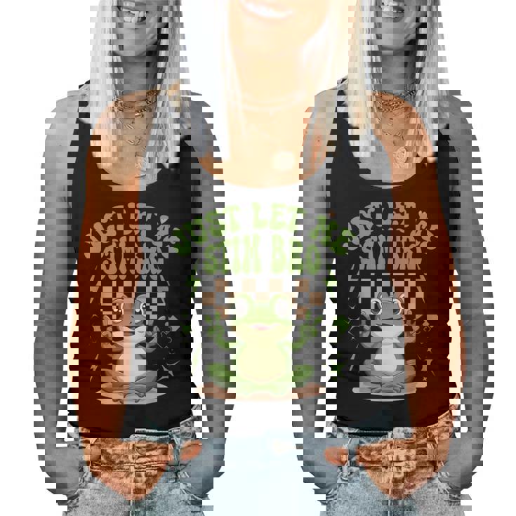 Just Let Metim Bro Groovy Let Metim Bro自閉症啓発 レディースタンクトップ