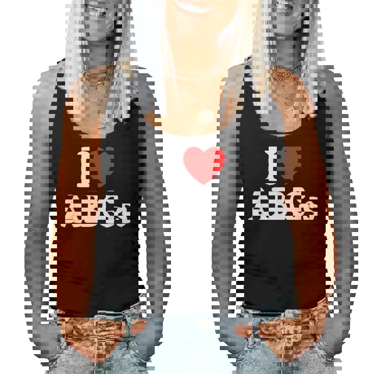 I Love Abgs I Heart Abg おもしろい アジアの赤ちゃん 女の子 恋人 レディースタンクトップ