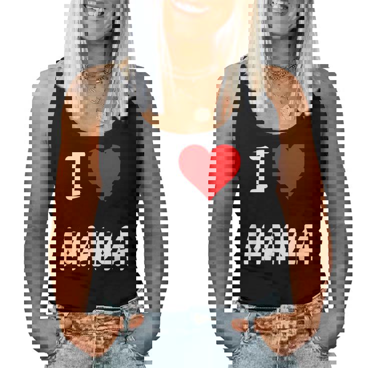 I Love Mama Children Love Heart ベビーチャイルドギフト お母さん レディースタンクトップ