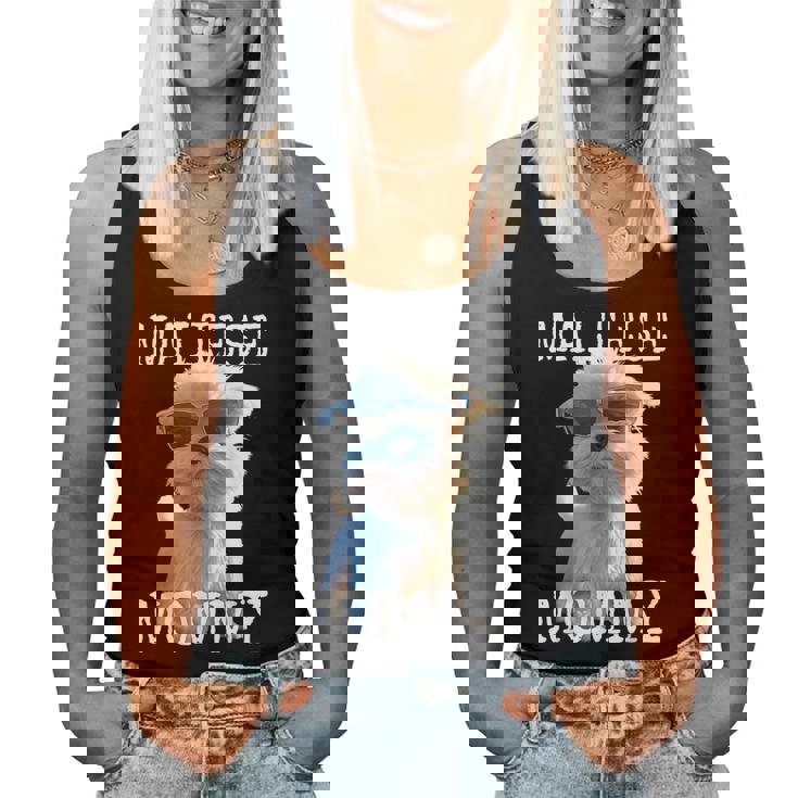 Maltese Mommyマルチーズ ママ 犬 お母さん 母の日 お母さん スウィート・マルチーズ レディースタンクトップ