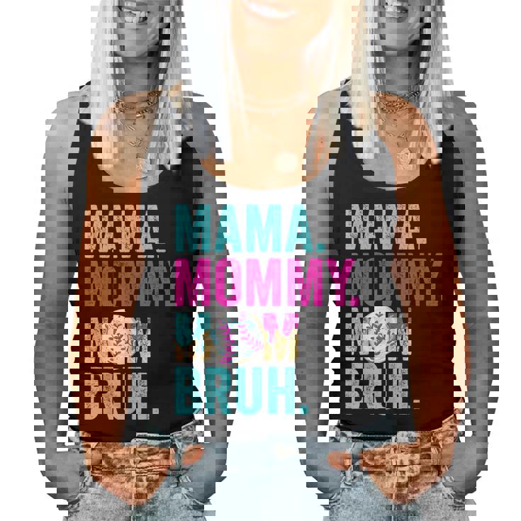 Mama Mommy Mom Bruh Baseball Mom Drip Ice Cream Women Tank Top