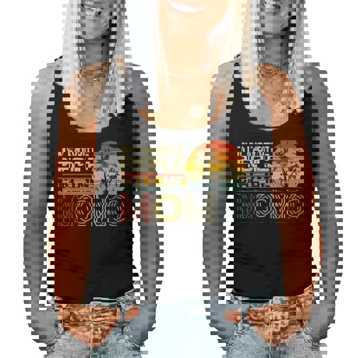 My Favorite People Call Me Momo ヴィンテージ レトロ 面白い モモモ レディースタンクトップ