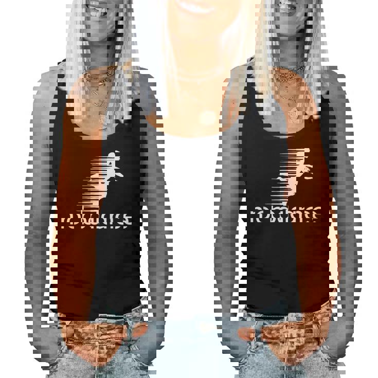 No Balance Girl スポーツとユーモアのための面白いパロディデザイン レディースタンクトップ