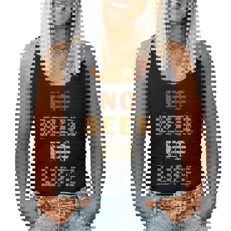 No Beer No Life Lover ファン ビンテージスタイル ラガー ドラフトビール レディースタンクトップ