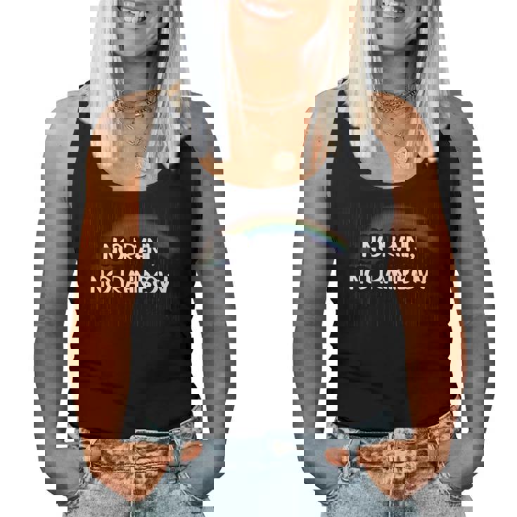 No Rain No Rainbow レディースタンクトップ