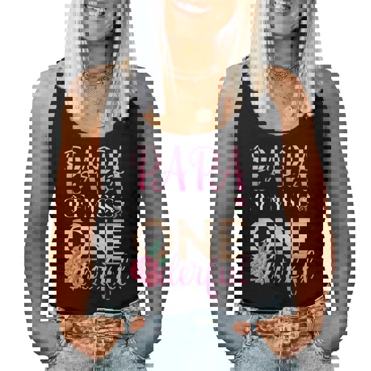 Papa Of Miss Onederful Girls 1歳の誕生日 マッチングファミリー レディースタンクトップ