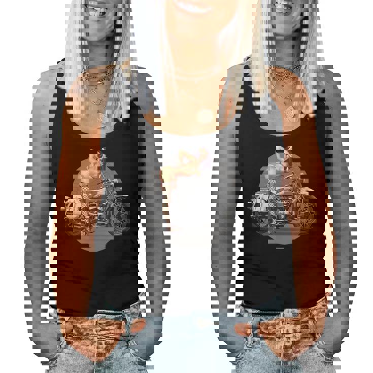 Pinup Girl 1940S Motorcycle Retro Poster Ww2 Débardeur pour femme - Main Image