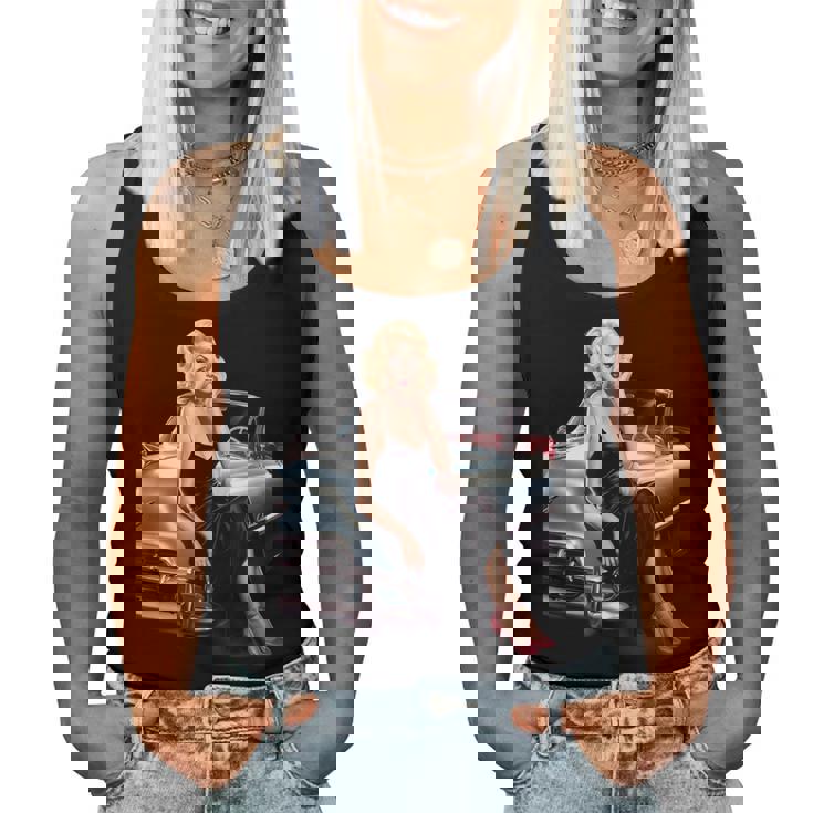 Pinup Girl ビンテージクラシックカー ホットロッド ロカビリー レディースタンクトップ