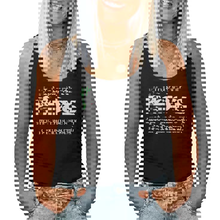 I Play With Pandas Python コンピューター コーディング プログラマー コーダー レディースタンクトップ