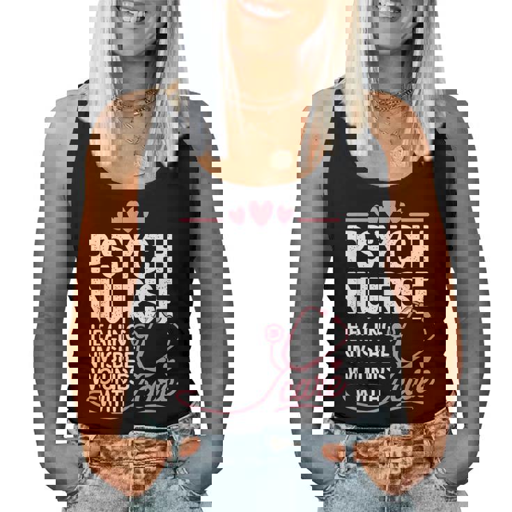 Psych Nurse Mental Health Psychiatric Nursing Appreciation レディースタンクトップ