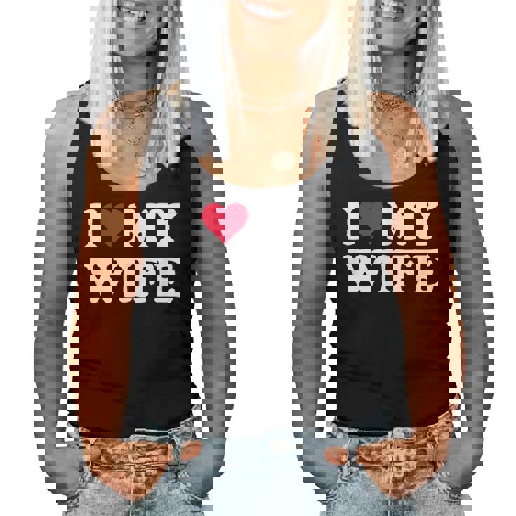 Red Heart I Love My Wife レディースタンクトップ