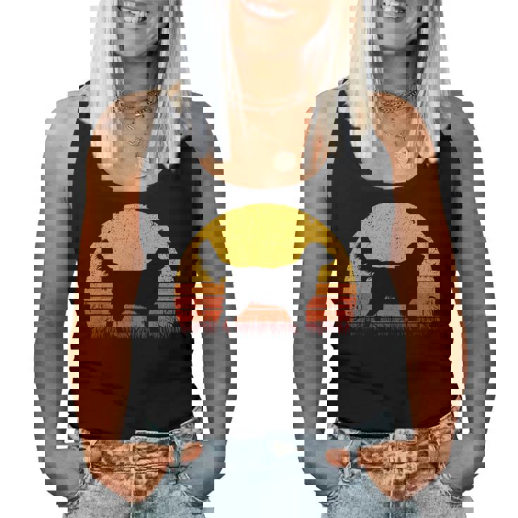 Retro Golden Retriever Dog Mom Dad Retriever Canotta da donna