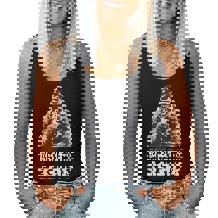 Sarcastic Humor Meme Erm What Theigma Ironic Meme レディースタンクトップ