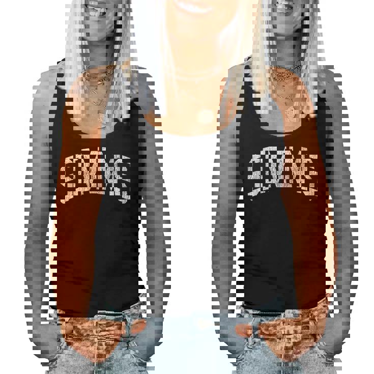 Simms Oklahoma Ok ビンテージ アスレチック スポーツデザイン レディースタンクトップ